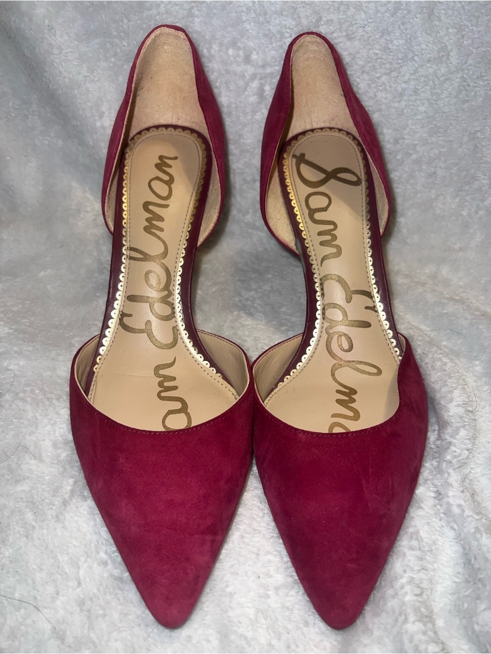 Sam Edelman suede pointed toe telsa heels woman size 8
